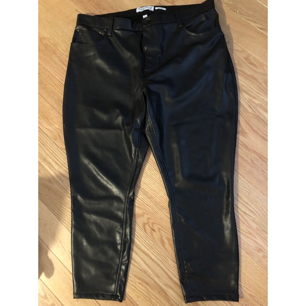Abercrombie & Fitch Faux‎ Vegan Leather Pants size 34/ 18s Black